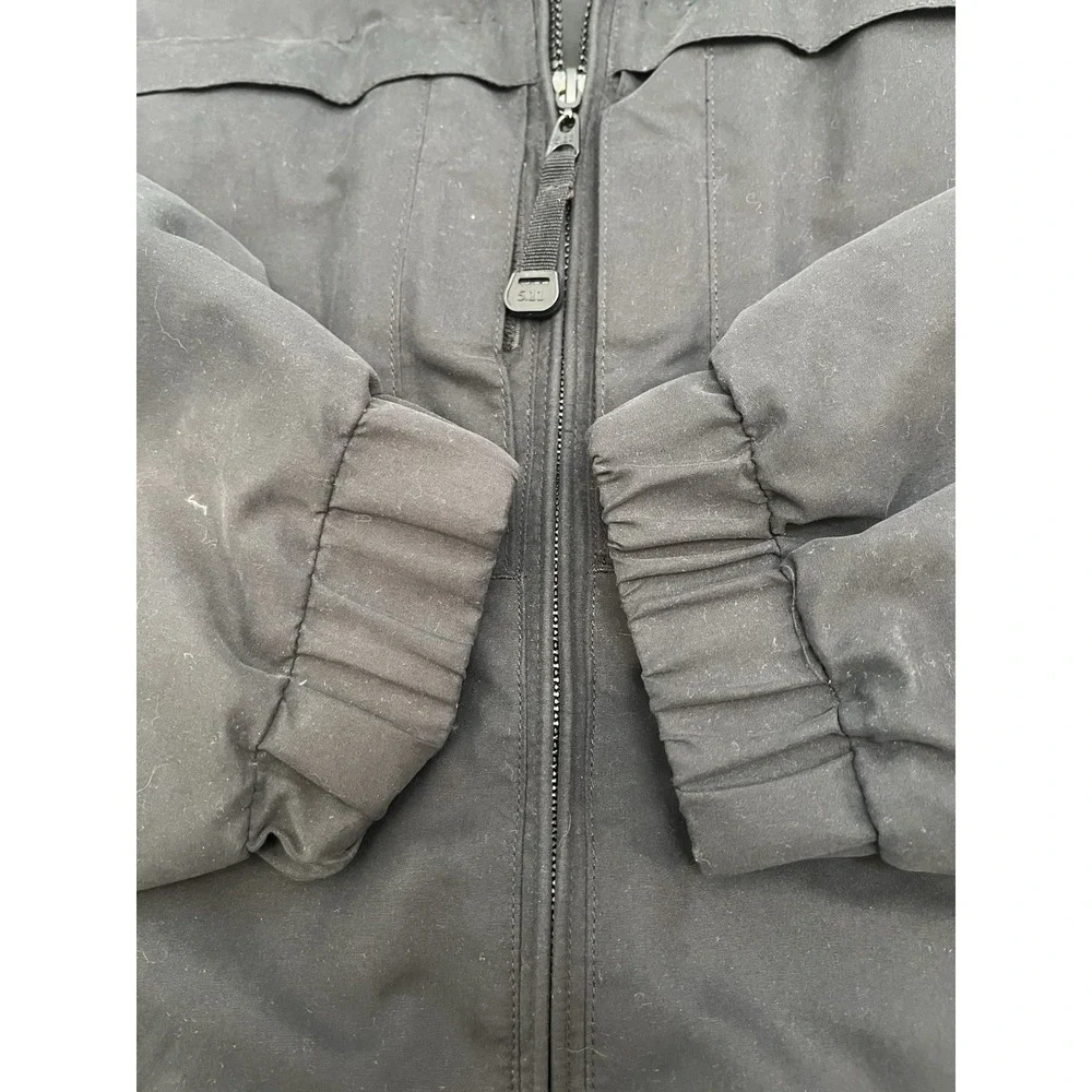 5.11 Tactical Jacket Men Large Black Lined Packable Rain Wind Resistant Full Zip